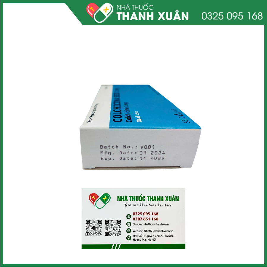 Colchicina Seid 1mg phòng và trị gout